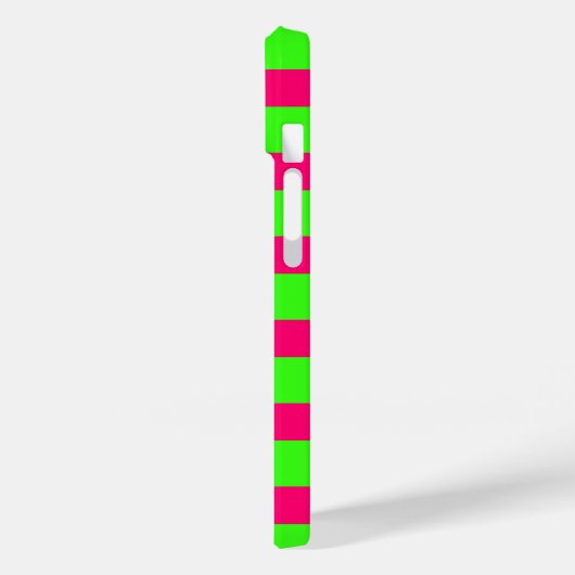 Neon Green & Pink Striped iPhone Case – Customize Case-Mate iPhoneケース (裏面 / 左)