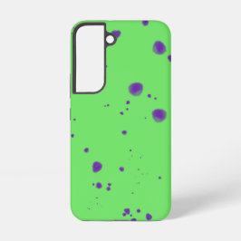 Neon Green Purple Splotches Samsung Galaxy S22ケース