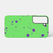 Neon Green Purple Splotches Samsung Galaxyケース (裏面横)