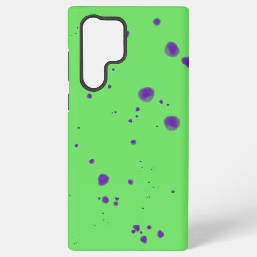 Neon Green Purple Splotches Samsung Galaxyケース (裏面)