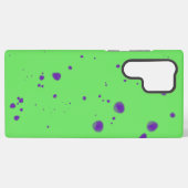 Neon Green Purple Splotches Samsung Galaxyケース (裏面横)