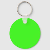 Neon Green Round Custom Keychain キーホルダー (正面)