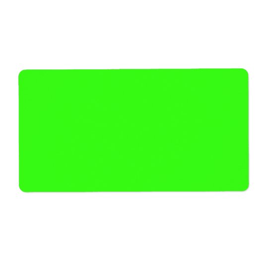 Neon Green Shipping Labels (Customizable) ラベル (正面)