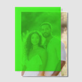 Neon Green Vellum Overlay Sheet – Customizable ベラム紙招待状 (オフセット (カップル))