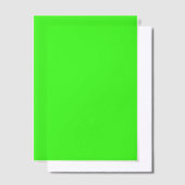Neon Green Vellum Overlay Sheet – Customizable ベラム紙招待状 (オフセット)