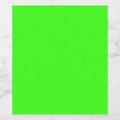 Neon Green Wine Bottle Label – Customizable ワインラベル (シングルラベル)