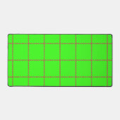 Neon Grid Desk Mat With Pink Arrows – Customizable デスクマット (正面)