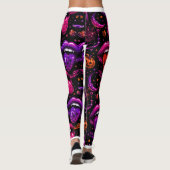 Neon Halloween Lips Leggings レギンス (裏面)