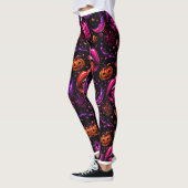 Neon Halloween Lips Leggings レギンス (左)