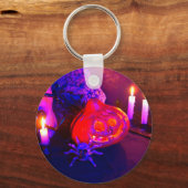 Neon Halloween pumpkins キーホルダー (裏面)