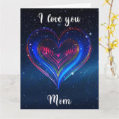 Neon Heart Greeting Card / Tarjeta Corazón Neón カード (黄色い花)