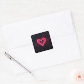 Neon Heart Valentines  Square Sticker スクエアシール (封筒)