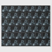 Neon Hockey Player On Ice ラッピングペーパー (フラット)