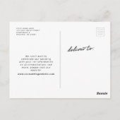 Neon Horizontal Photo日付はがきを保存 ポストカード (裏面)