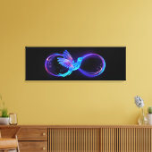 Neon Infinity Symbol with Glowing Hummingbird キャンバスプリント (インサイチュ (リビング))