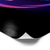 Neon Infinity Symbol with Glowing Hummingbird ポスター (コーナー)
