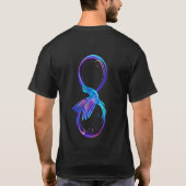 Neon Infinity Symbol with Glowing Hummingbird Tシャツ (裏面)