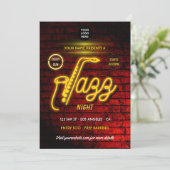 Neon Jazz Musicフェスティバルへのロゴの追加 招待状 (スタンド正面)