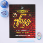 Neon Jazz Musicフェスティバルロゴと写真の追加 チラシ (シングル)