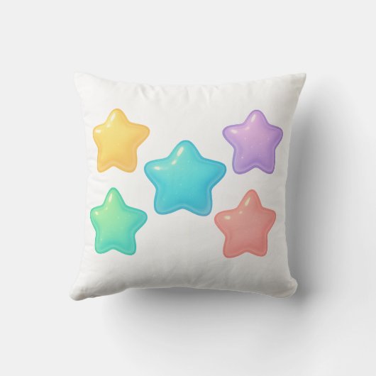 Neon Jelly Star Pillow | Cute Kawaii Glow  クッション (裏面)
