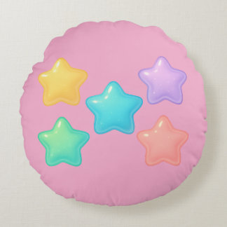 Neon Jelly Star Pillow | Cute Kawaii Glow  ラウンドクッション
