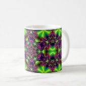 Neon Kaleidoscope Coffee Mug – Psychedelic Tasse コーヒーマグカップ (正面右)