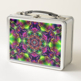 Neon Kaleidoscope Metall Brotdose メタルランチボックス