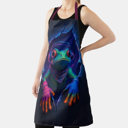 Neon Kikker – Kleurrijk Kookschort エプロン (インサイチュ)