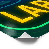 Neon Largemouth Bass Poster ポスター (コーナー)