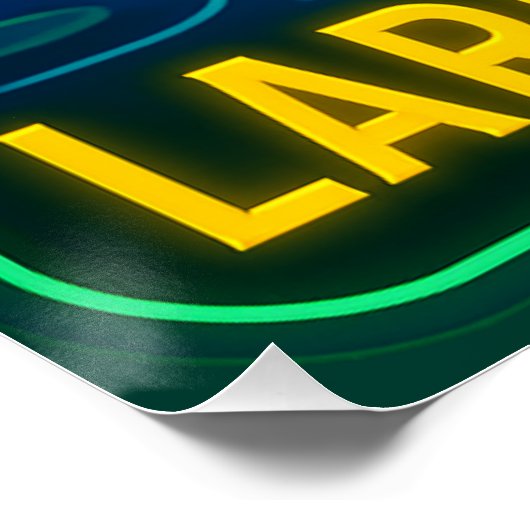 Neon Largemouth Bass Poster ポスター (コーナー)