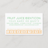 Neon Lemons Limes loyalty punch card ロイヤリティカード (裏面)