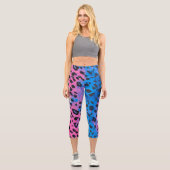 Neon Leopard GRLパワーでスタイルを解放 カプリレギンス (正面)