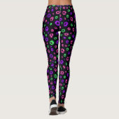 Neon Leopard Print Bold Trend Pattern レギンス (裏面)
