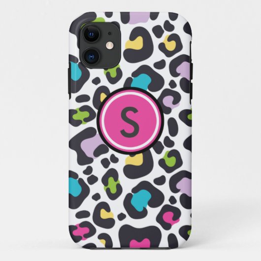 Neon Leopard Print iPhoneケース Case-Mate iPhoneケース (裏面)
