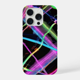 Neon light show iPhone 15 proケース