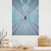 Neon Light Tech Corridor ポスター (キッチン)