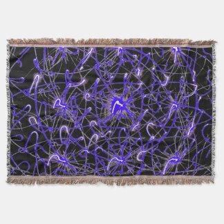 Neon Light Trails – Premium Woven Blanket スローブランケット