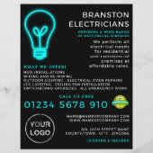Neon Lightbulb, Electrician Advertising チラシ (正面)