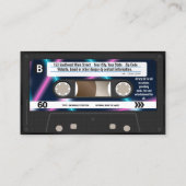 Neon LightsカセットテープDJ音楽パーティー80s 名刺 (裏面)