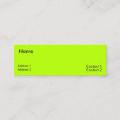 neon lime スキニー名刺 (正面)