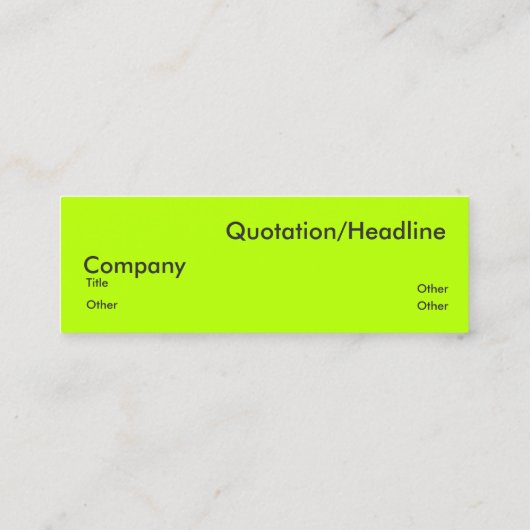 neon lime スキニー名刺 (裏面)