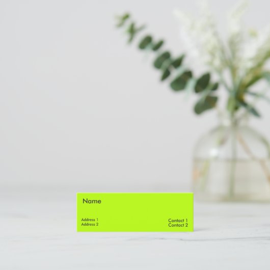 neon lime スキニー名刺 (スタンド正面)
