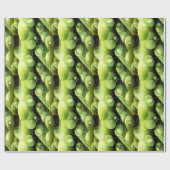 Neon Lime Green Bubble Pattern ラッピングペーパー (フラット)