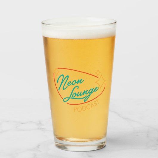 Neon Lounge Logo Glass タンブラーグラス (ドリンク正面)