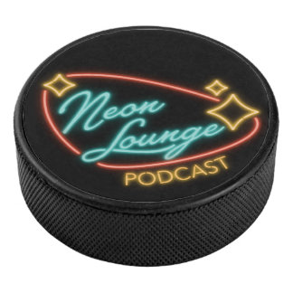 Neon Lounge Logo Hockey Puck アイスホッケーパック