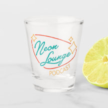 Neon Lounge Logo Shot Glass
