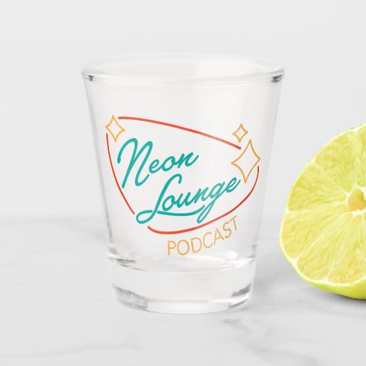 Neon Lounge Logo Shot Glass ショットグラス (正面)