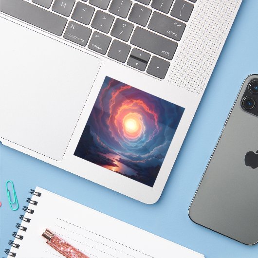 Neon Maelstrom - Square Vinyl シール (ノートパソコンとiPhone)