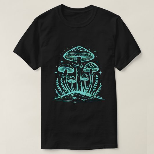 Neon Magic Mushrooms Tシャツ (デザイン正面)