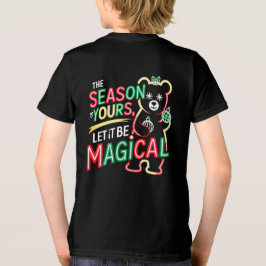 Neon Magical Christmas Bear Boys Fun Kids’ Winter  トライブレンドＴシャツ